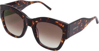 Janice Bruine Zonnebril Simon - Dames - Zonnebrillen - Bruin - ONE Size - Accessoires