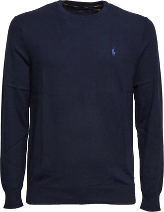 Polo Ralph Lauren Rondgebreide trui - Heren - Ronde hals truien - Blauw - S - Truien & Vesten