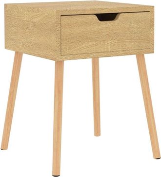 vidaXL Vidaxl - Mesita De Noche Madera De Ingenier&iacute;a Roble Sonoma 40x40x56 Cm