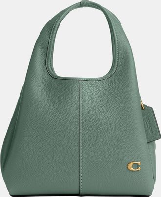 Coach Womens Lana Shoulder Bag 23 - Green Leather - One Size