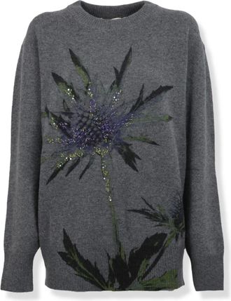 Blumarine Dames, Truien, Grijs, Maat: M