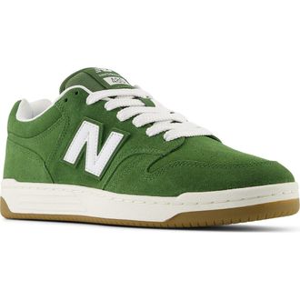 New Balance 480 Basketball Sneaker in Dark Olive/White at Nordstrom, Size 7.5