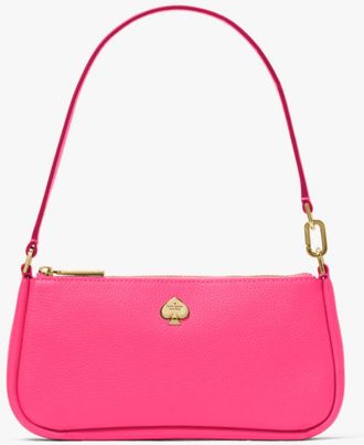 Kate Spade New York Womens Kayla Pebbled Leather Convertible Wristlet - Pink - One Size