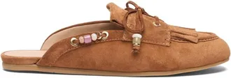 Stuart Weitzman Majorca Tinsley Mule - female - Stuart Weitzman - Mules - Brown - 4 1/2 UK - Shoes