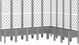 vidaXL Vidaxl - Garden Planter with Trellis Light Grey 200x160x142 cm pp