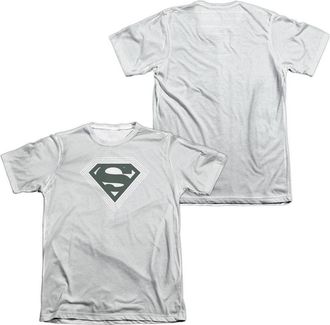 Gildan Superman Optical Stripes Adult Poly/Cotton Short Sleeve Tee / T-Shirt