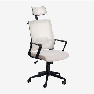 Sklum Sklum - Silla de oficina con ruedas y reposacabezas Teill Black