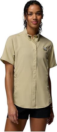 Columbia Tamiamitm II S/S Womens Short Sleeve Button Up Serpentine : 2XL, Mesh/Polyester