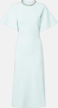 Alexander McQueen Abito da cocktail in crêpe con cristalli