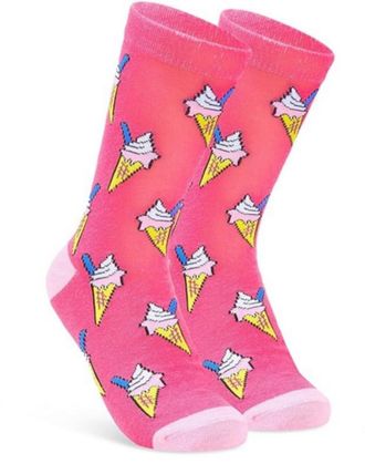 Generic Womens Ice Cream Cone Pink Novelty Socks One Size UK 4-7 EU 36-40