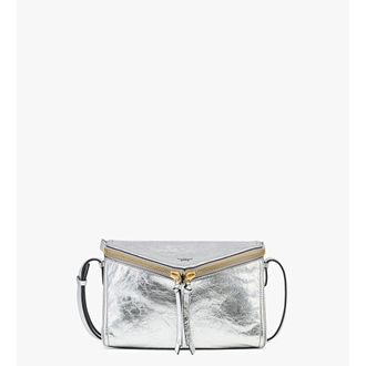 MCM Diamant 3d Shoulder Bag In Metallic Calf Leather