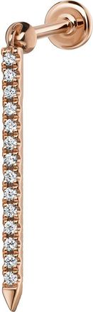 Maria Tash Diamond Eternity Single Bar Charm Stud Earring in 18K Rose Gold/Diamond at Nordstrom, Size 18 Mm