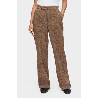 Aligne Lena Wool Blend Straight Leg Pants in Brown at Nordstrom Rack, Size 4