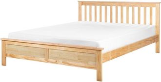 Beliani Beliani - Cama De Madera De Pino Clara 140 X 200 Cm Estilo Escandinavo Mayenne