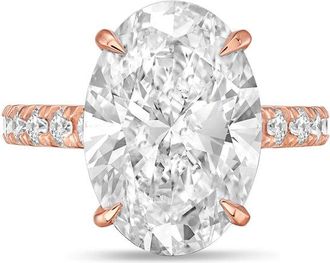 Diana M. Jewels 18kt rose gold 10.00 ct oval lab grown diamond engagement ring