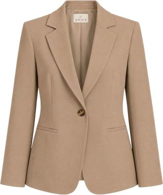 Marella Emmgiga 1 Jas - Dames - Blazers - Beige - L - Leer - Jassen
