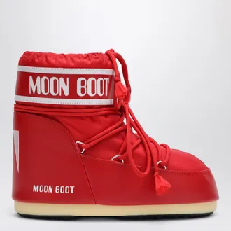 Moon Boot Stivale Icon Low rosso in nylon