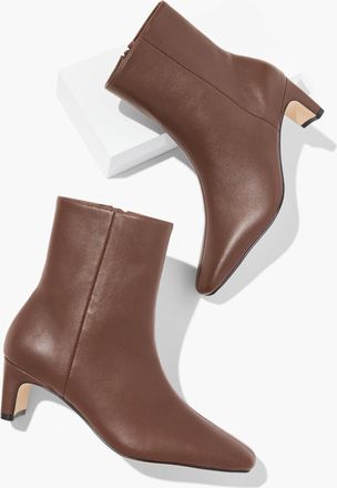 Talbots Galen Nappa Ankle Boots - Dark Walnut - 10 1/2 M Talbots