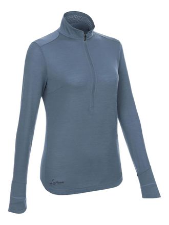LaMunt Alexandra sweater met hoge hals en rits - Blauw