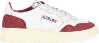 Autry White Medalist Leather Suede Sneakers