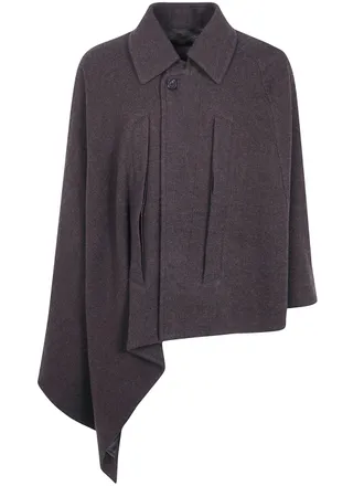 Ziggy Chen Poncho Spread Collar Speard Collar Poncho