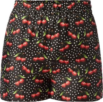 Philipp Plein Cherries shorts - women - Silk - S - Black