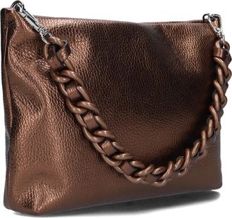 Gianni Chiarini Tassen, Dames, Bruin, ONE Size, Wol, Bronzen Schoudertas Brenda 8265