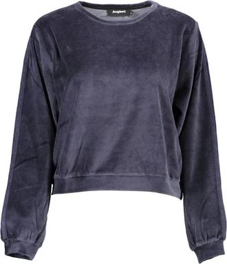 Desigual Cotton Sweater - Dames - Sweatshirts - Blauw - S - Katoen - Hoodies & sweatvesten