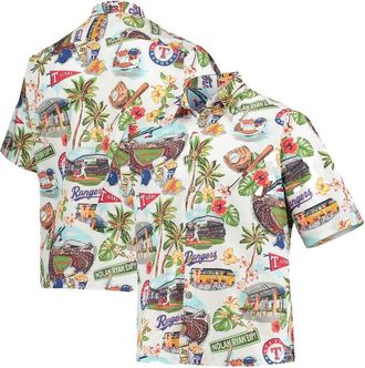 Reyn Spooner Mens Reyn Spooner White Texas Rangers Scenic Button-Up Shirt at Nordstrom, Size Small