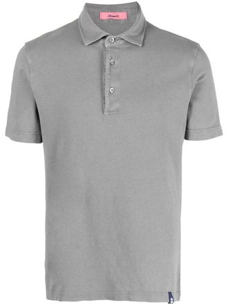 Drumohr Polo con applicazione logo - Grigio