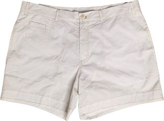 Dolce & Gabbana White Cotton Mid Waist Chino Bermuda Mens Shorts (Pre-Owned)