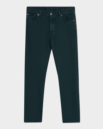 Ermenegildo Zegna Men & apos;s Marble-Effect Cotton Slim Five-Pocket Pants