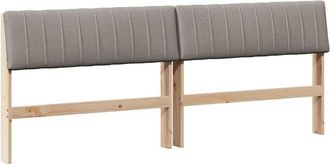 vidaXL Upholstered Headboard Taupe 200 cm Solid Pine Wood vidaXL