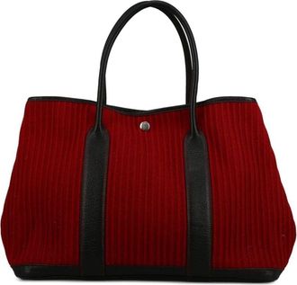 Herm&egrave;s 2006 Garden tote bag - women - Leather/Canvas - One Size - Red