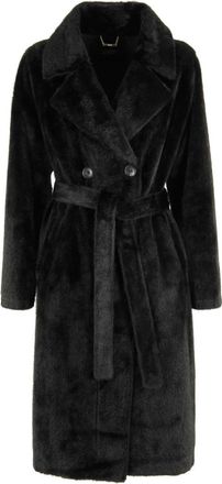 Seventy Jassen, Dames, Zwart, M, Leer, Fur Trench