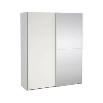 Dmora Armario 2 Puertas Adeline, Muebles De Dormitorio, Vestidor, Armario De Ropa, 179x65 H220 Cm, Blanco - Dmora