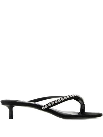 Jimmy Choo London Sandali con tacco e strass - Nero