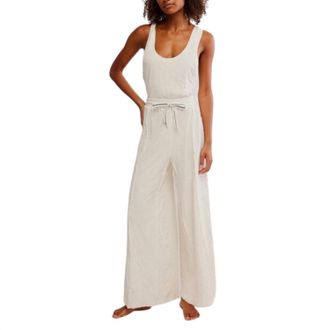 Free People Womens Wait A Minute Romper In Oatmeal Combo
