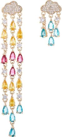 Eye Candy Los Angeles Crystal Rain Drop Mismatched Earrings in Multi Color at Nordstrom Rack
