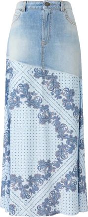 Pinko Gonna lunga con stampa paisley - Blu