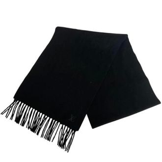Louis Vuitton Vintage, unisex, Zwart, ONE Size, Pre-owned Cashmere Sjaal