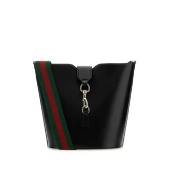 Gucci Black Leather Small Bucket Bag