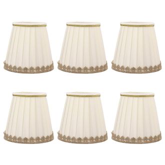 OEM Pantalla De L&aacute;mpara Con Clip 6 Pantallas De Tela Sedosa Para Bombillas E14 L&aacute;mpara De Mesa/pared