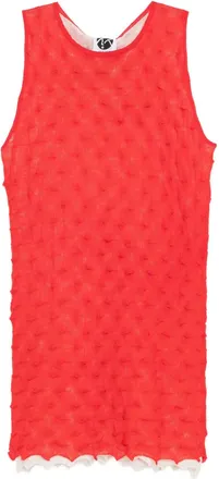 YanYan Knits Abito Borlor con cappuccio - Rosso