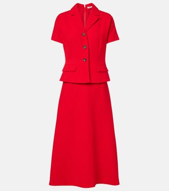 Emilia Wickstead Alexina wool cr&ecirc;pe midi dress