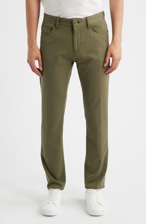 BOSS Delaware Slim Fit Five Pocket Pants in Green at Nordstrom, Size 35 X 32