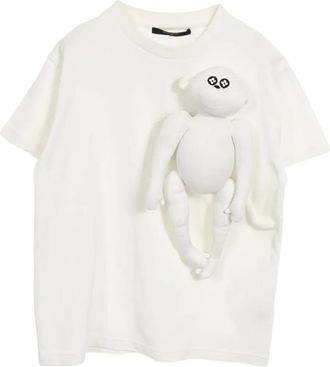 Louis Vuitton 2020s monogram 3D monkey T-shirt - White