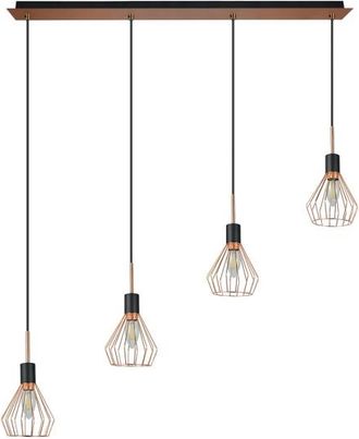 Fabrilamp Colgante San Petersburgo 4xe14 Negro/cobre Regx83x13 Cm