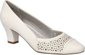 Easy Street Neva Cap Toe Pump in White at Nordstrom Rack, Size 9.5