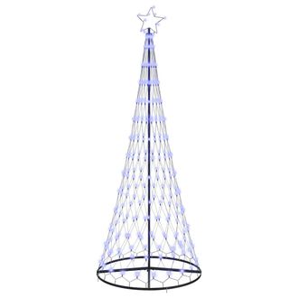 vidaXL &Aacute;rbol De Navidad Led Con 295 Led Con Soporte Azul 250 Cm Metal Vidaxl
